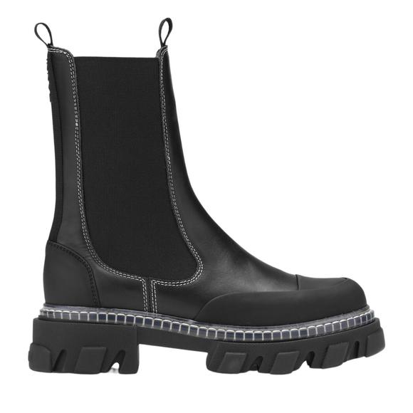 MARTENS JAGGER EYE BLACK LEATHER COMBAT BOOT - Main Image